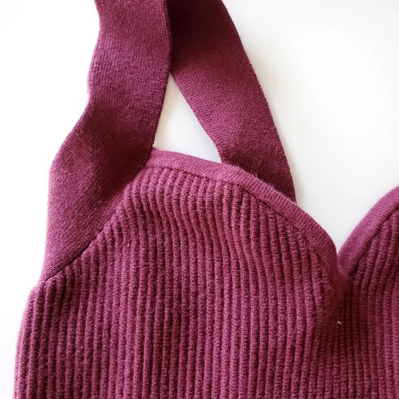 Abercrombie Plum Crop Top Ribbed - Picture 4 of 4